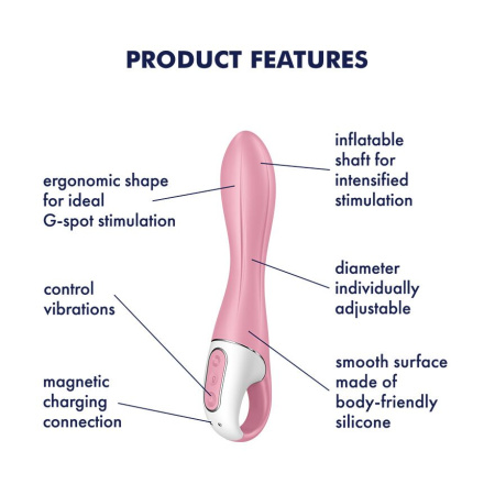 Вибратор точки G надувной Satisfyer Air Pump Vibrator 2 || Вібратор точки G надувний Satisfyer Air Pump Vibrator 2