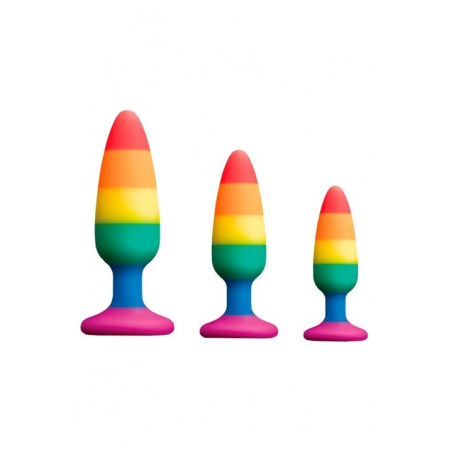 Силиконовая анальная пробка Wooomy Hiperloo Silicone Rainbow Plug L, диаметр 3,9 см, длина 13,1 см || Силіконова анальна пробка Wooomy Hiperloo Silicone Rainbow Plug L, діаметр 3,9 см, довжина 13,1 см