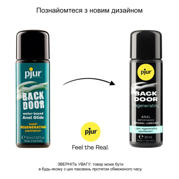Анальная смазка pjur backdoor Regenerating 30 мл на водной основе, с пантенолом и экстрактом ромашки