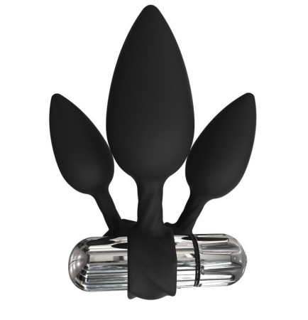 Набор анальных вибропробок Bathmate Anal Training Plugs VIBE, диаметр 2,5см - 3,1см - 3,8см || Набір анальних вібропробок Bathmate Anal Training Plugs VIBE, діаметр 2,5 см - 3,1см - 3,8см