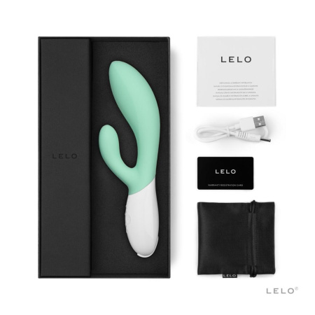 Вибратор-кролик LELO Ina 3 Seaweed, 10 режимов вибрации, мощный мотор || Вібратор-кролик LELO Ina 3 Seaweed, 10 режимів вібрації, потужний мотор