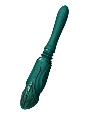 Компактная смарт секс-машина Zalo – Sesh Turquoise Green, 2 насадки, пульт ДУ, кристалл Swarovski || Компактна смарт секс-машина Zalo – Sesh Turquoise Green, 2 насадки, пульт ДК, кристал Swarovski