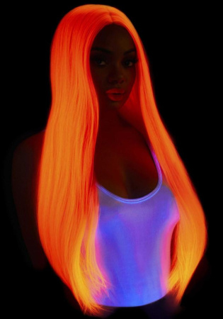 Парик Leg Avenue 33″ Long straight center part wig neon pink || Перука Leg Avenue 33″ Long straight center part wig neon pink
