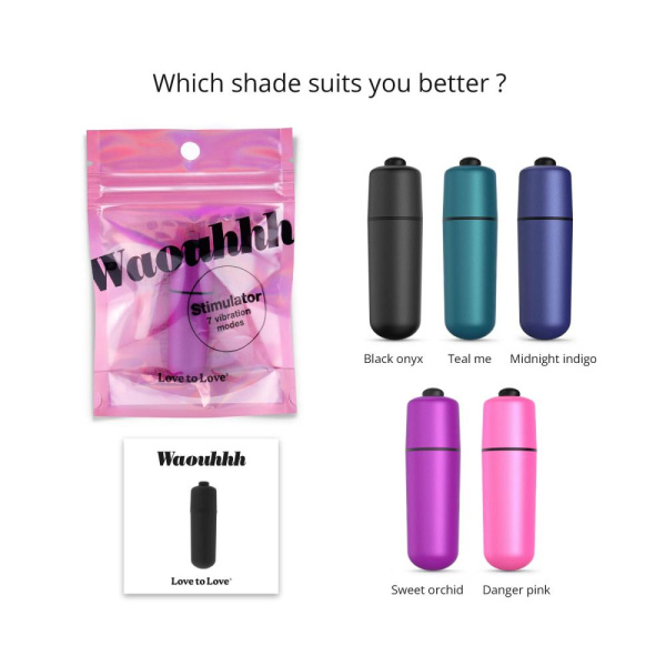 Вибропуля Love To Love WAOUHHH - SWEET ORCHID, 7 режимов, на батарейках
