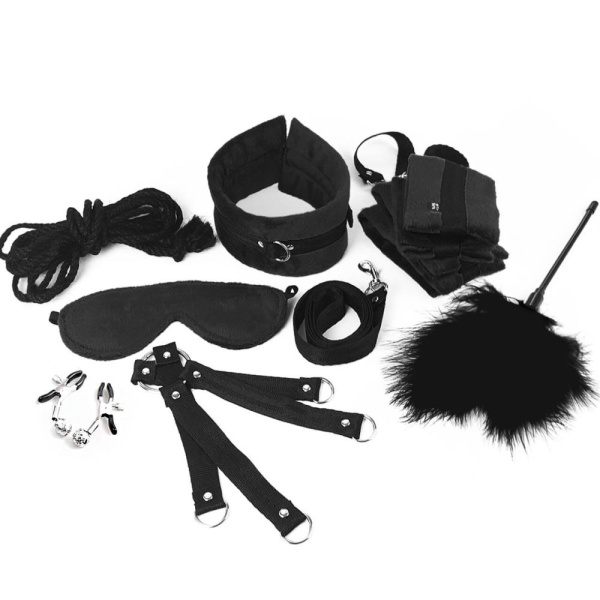 БДСМ-набор Art of Sex – Soft Touch BDSM Set, черный, 9 предметов