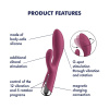 Вибратор-кролик с ротацией Satisfyer Spinning Rabbit 1 Red, 3 мотора || Вібратор-кролик з ротацією Satisfyer Spinning Rabbit 1 Red, 3 мотори