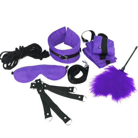 БДСМ-набор Art of Sex – Soft Touch BDSM Set, фиолетовый, 9 предметов || БДСМ-набір Art of Sex – Soft Touch BDSM Set, фіолетовий, 9 предметів