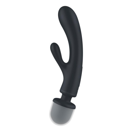 Вибратор-кролик с вибромассажером Satisfyer Triple Lover Grey, 3 мотора || Вібратор-кролик з вібромасажером Satisfyer Triple Lover Grey, 3 мотори