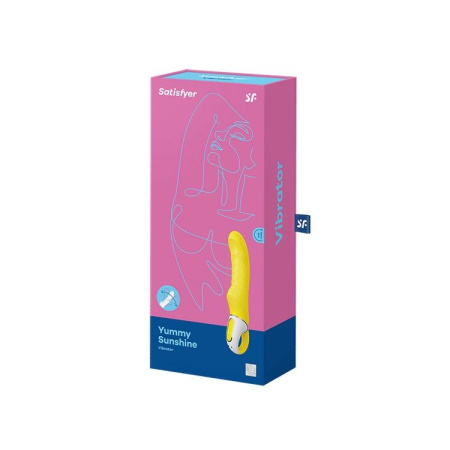 Мощный вибратор Satisfyer Vibes Yummy Sunshine с гибким стволом и стимулирующим рельефом, 12 режимов || Потужний вібратор Satisfyer Vibes Yummy Sunshine з гнучким стовбуром і стимул. рельєфом, 12 режимів