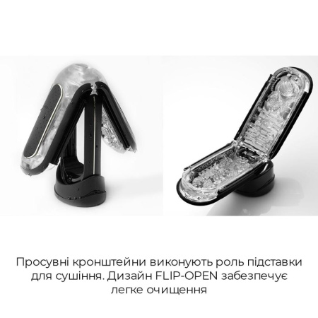 Мастурбатор Tenga Flip Zero Black, изменяемая интенсивность стимуляции, раскладной || Мастурбатор Tenga Flip Zero Black, змінна інтенсивність стимуляції, розкладний