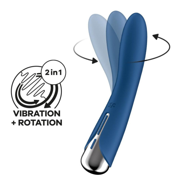 Вибратор точки G с вращением Satisfyer Spinning Vibe 1 Blue, 2 мотора
