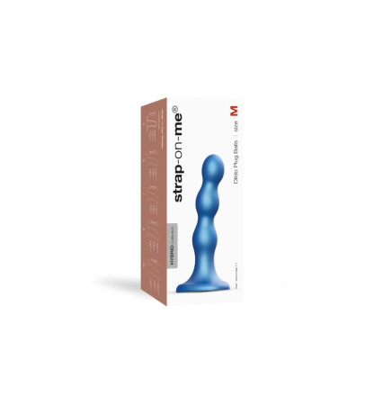 Насадка для страпона Strap-On-Me Dildo Plug Balls Blue Metallic M || Насадка для страпона Strap-On-Me Dildo Plug Balls Blue Metallic M