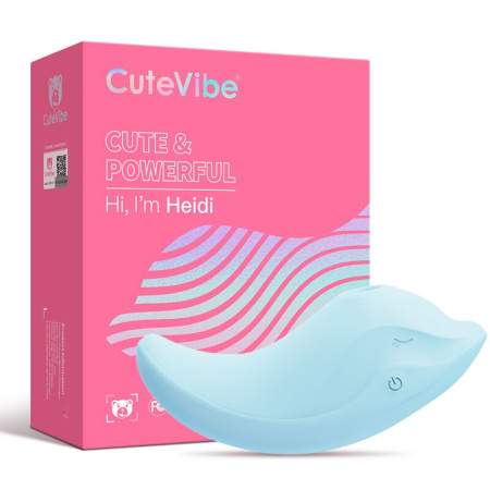Вибратор и вакуумный стимулятор CuteVibe Heidi Blue || Вібратор та вакуумний стимулятор CuteVibe Heidi Blue