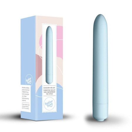 Мини-вибратор SugarBoo Sugar Blue, 10 уровней интенсивности || Мінівібратор SugarBoo Sugar Blue, 10 рівнів інтенсивності