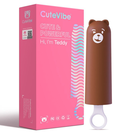 Вибратор CuteVibe Teddy Brown (Pink Dildo), реалистичный вибратор под видом мороженого || Вібратор CuteVibe Teddy Brown (Pink Dildo), реалістичний вібратор під виглядом морозива