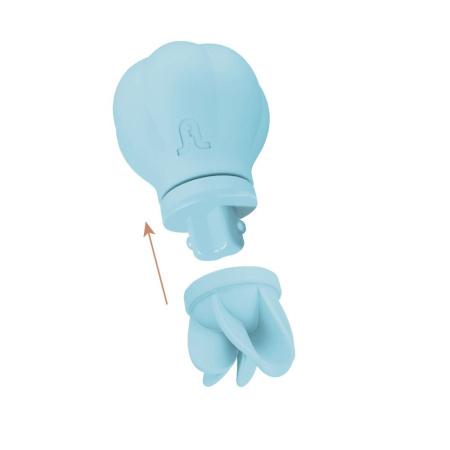Вибратор Adrien Lastic Caress Blue с крутящимися насадками для стимуляции эрогенных зон || Вібратор Adrien Lastic Caress Blue з насадками для стимуляції ерогенних зон, які обертаються.