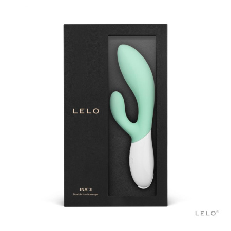 Вибратор-кролик LELO Ina 3 Seaweed, 10 режимов вибрации, мощный мотор || Вібратор-кролик LELO Ina 3 Seaweed, 10 режимів вібрації, потужний мотор