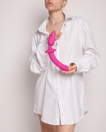 Анальная пробка с дилдо 2в1 Strap-On-Me SWITCH PLUG-IN DILDO Fuchsia L, диаметр 4,5/3,4 см || Анальна пробка з дилдо 2в1 Strap-On-Me SWITCH PLUG-IN DILDO Fuchsia L, діаметр 4,5/3,4 см