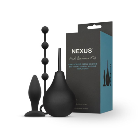 Набор новичка для анальной стимуляции Nexus ANAL BEGINNER KIT, спринцовка, анальные бусы и пробка || Набір новачка для анальної стимуляції Nexus ANAL BEGINNER KIT, спринцівка, анальне намисто і пробка