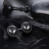 Вагинальные шарики LELO Luna Beads Noir Black, смещенный центр тяжести, диаметр 2,9 см, 2х37 г || Вагінальні кульки LELO Luna Beads Noir Black, зміщений центр ваги, діаметр 2,9 см, 2х37 г