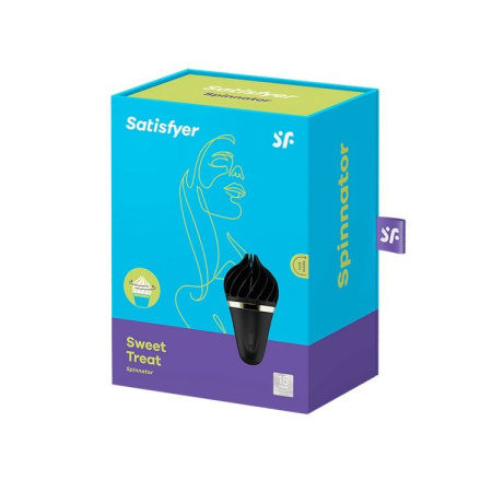 Мороженка-спиннатор Satisfyer Lay-On - Sweet Treat Black/Gold, 10 режимов работы, водонепроницаемый || Морозиво-спінатор Satisfyer Lay-On - Sweet Treat Black/Gold, 10 режимів роботи, водонепроникний
