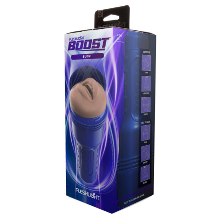 Мастурбатор-ротик Fleshlight Boost Blow Light Medium Flesh  с плавающими кольцами || Мастурбатор-ротик Fleshlight Boost Blow Light Medium Flesh з плаваючими кільцями