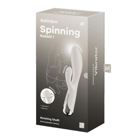 Вибратор-кролик с ротацией Satisfyer Spinning Rabbit 1 Beige, 3 мотора || Вібратор-кролик з ротацією Satisfyer Spinning Rabbit 1 Beige, 3 мотори