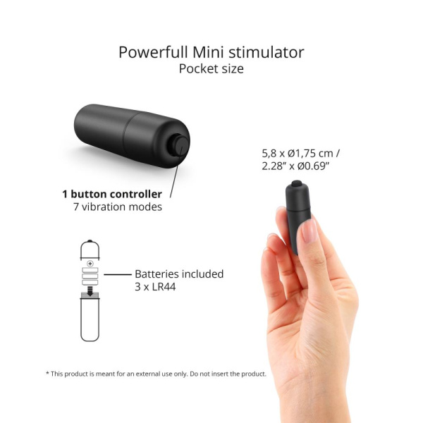 Вибропуля Love To Love WAOUHHH - BLACK ONYX, 7 режимов, на батарейках