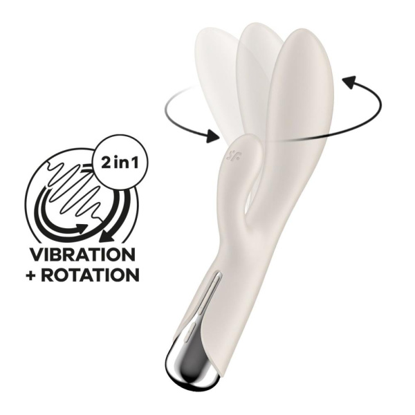 Вибратор-кролик с ротацией Satisfyer Spinning Rabbit 1 Beige, 3 мотора