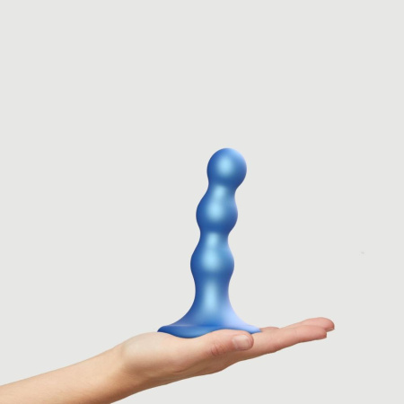 Насадка для страпона Strap-On-Me Dildo Plug Balls Blue Metallic S || Насадка для страпона Strap-On-Me Dildo Plug Balls Blue Metallic S