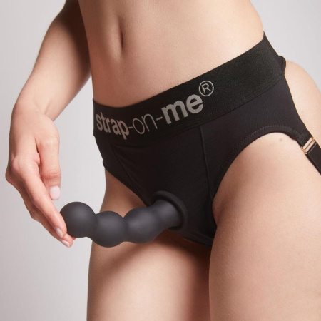 Насадка для страпона Strap-On-Me Dildo Plug Balls Black L || Насадка для страпона Strap-On-Me Dildo Plug Balls Black L