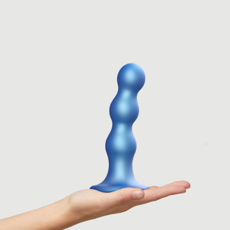 Насадка для страпона Strap-On-Me Dildo Plug Balls Blue Metallic L || Насадка для страпона Strap-On-Me Dildo Plug Balls Blue Metallic L