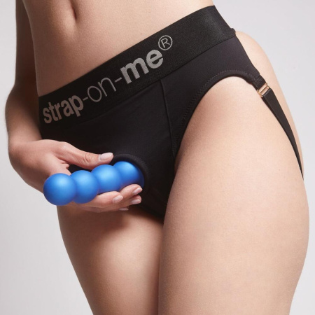 Насадка для страпона Strap-On-Me Dildo Plug Balls Blue Metallic XXL || Насадка для страпона Strap-On-Me Dildo Plug Balls Blue Metallic XXL