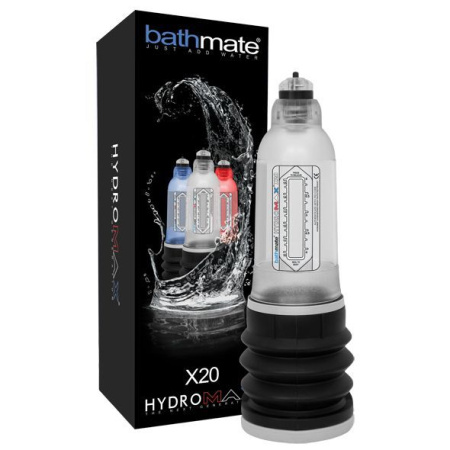 Гидропомпа Bathmate Hydromax 5 Clear (X20), для члена длиной от 7,5 до 12,5см, диаметр до 4,5см || Гідропомпа Bathmate Hydromax 5 Clear (X20), для члена довжиною від 7,5 до 12,5 см, діаметр до 4,5 см